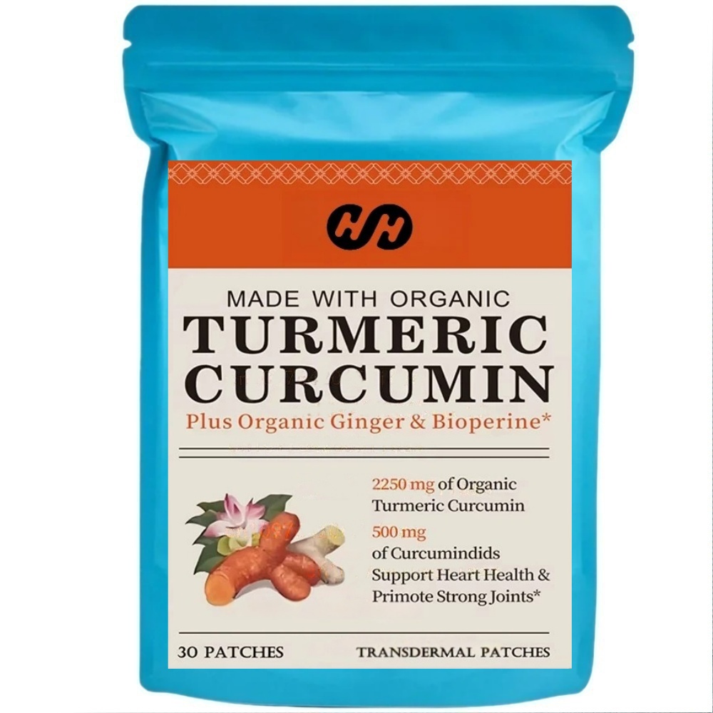 Turmeric - 30 трансдермальных пластырей с куркумином для