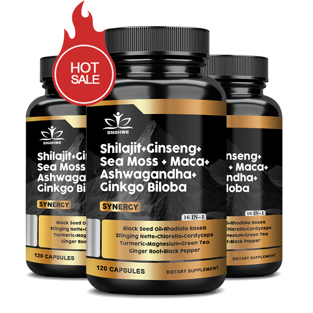 Ginger Tea - Добавки Shilajit Женьшень, морской мох, Ашвапандаха