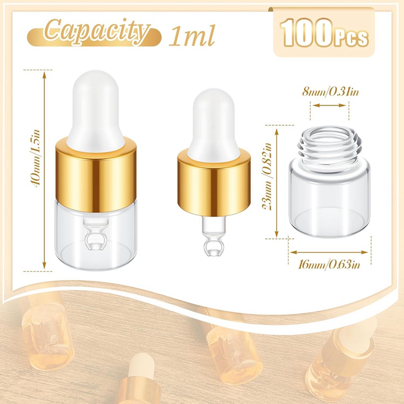 100 шт. мини-стеклянных флакон – обзор и цена Essential Oils